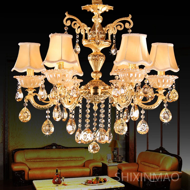 

SHIXNIMAO free shipping Deluxe copper plating gold body LED Crystal Luxury Crystal Chandelier Fashion crystal chandelier 003