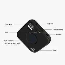 CSRA64215 беспроводной аудио приемник адаптер B7 плюс Bluetooth 4,2 приемник APT-X NFC CVC6.0 Встроенный AUX микрофона Out окт