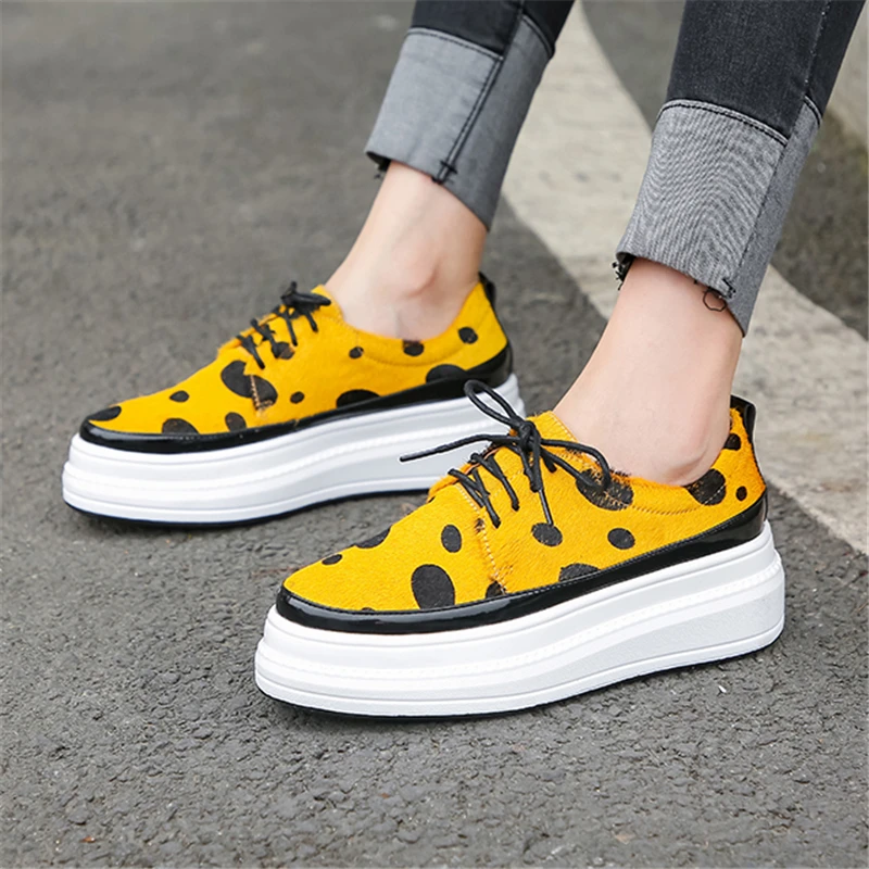

Women flats spring single oxford shoes 2019 genuine leather flat platform fashion shoes for woman brogues slipon shoes