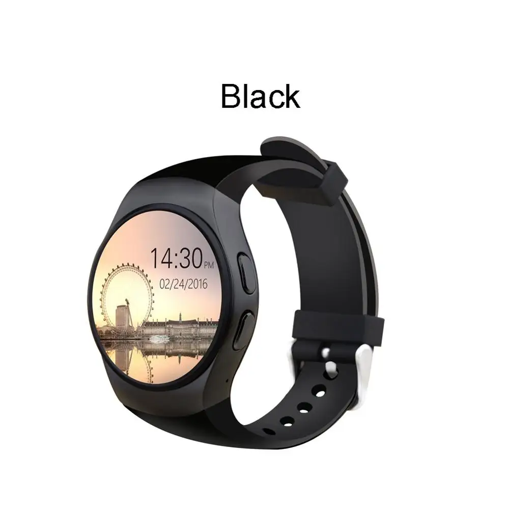 KW18 Bluetooth Смарт-часы Полный Экран Поддержка SIM TF карты Smartwatch телефон сердечного ритма для Apple Шестерни S2 huawei Xiaomi - Цвет: Черный