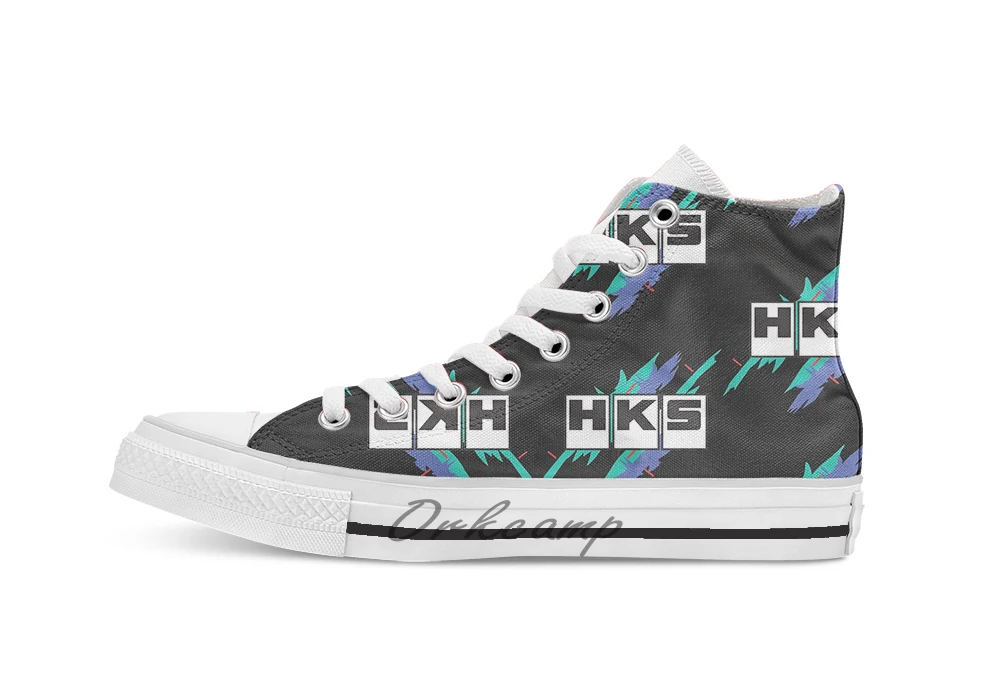 

HKS Vintage breathable Casual High Top lace-up Canvas shoes sneakers Drop shipping