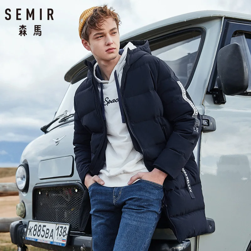 SEMIR для русской зимы пуховик мужчин брендовая одежда длинное теплое толстое