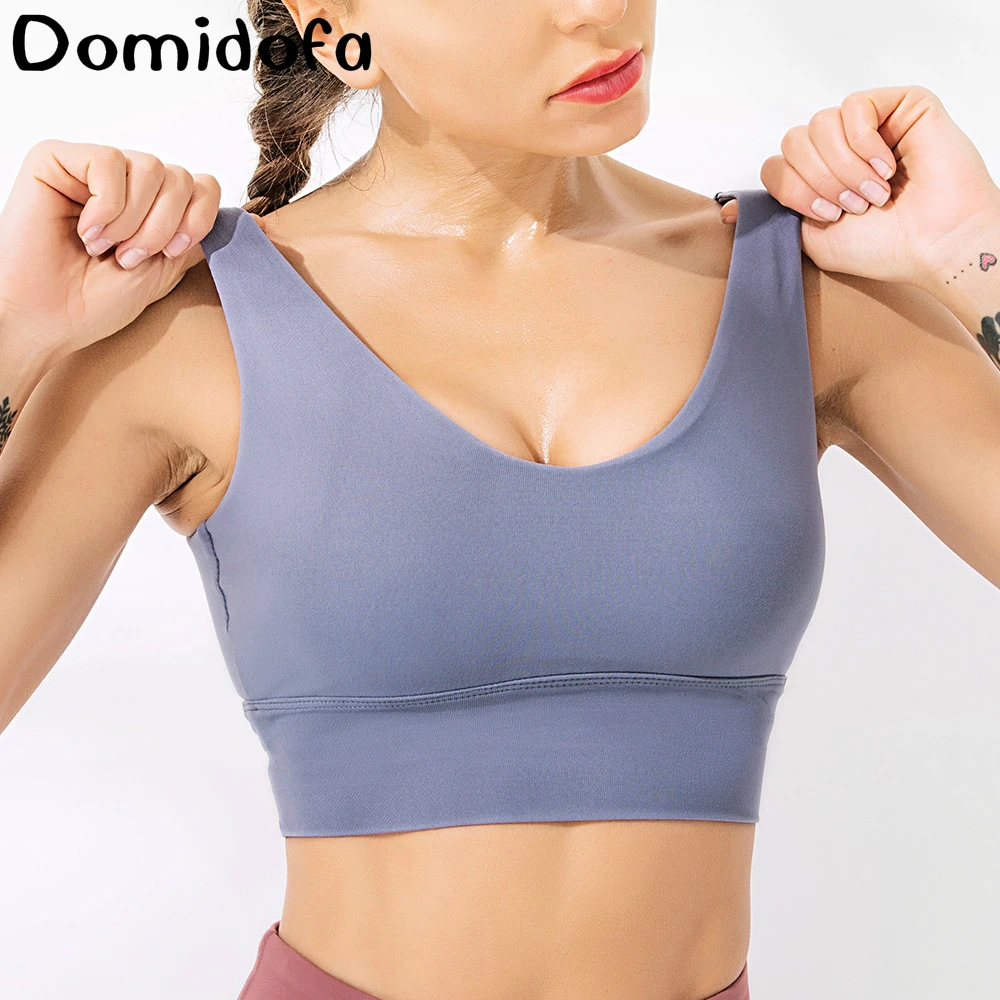 

Yoga Motion Bras Sexy V Word Beautiful Back Shockproof Bring Chicken Fillet Nothing Steel Ring Bodybuilding Underwear Vest