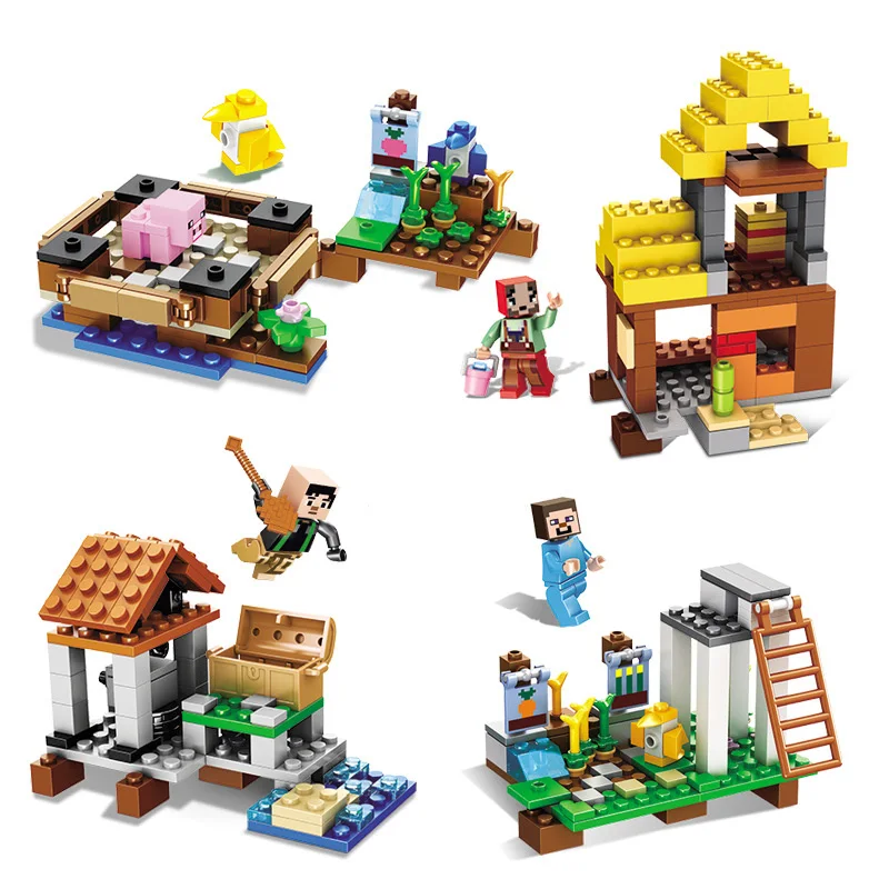 

SLPF 520pcs 4 In1 Children Educational Assemble Building Blocks Brick Toys Compatible Legoing Model Kits DIY Figures Gifts K26