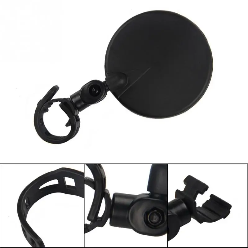 1PC Bicycle Flexible Rear View Mirror Handlebar 360 Rotation Wide Angle Mirror Adjustable Universal Cycling Mirrors