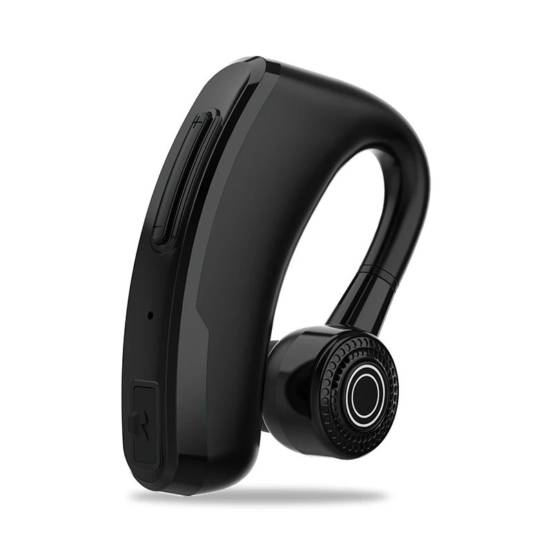 Fast Charging V10 Earphone Handsfree Business Bluetooth 5.0 Headphone Mic Voice Control Wireless Headset For Xiaomi iphone so on - Цвет: Black