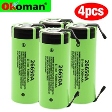 Аккумулятор для Panasonic 26650A 3,7 V 5000mAh высокой емкости 26650 литий-ионные аккумуляторы+ никелевые листы DIY