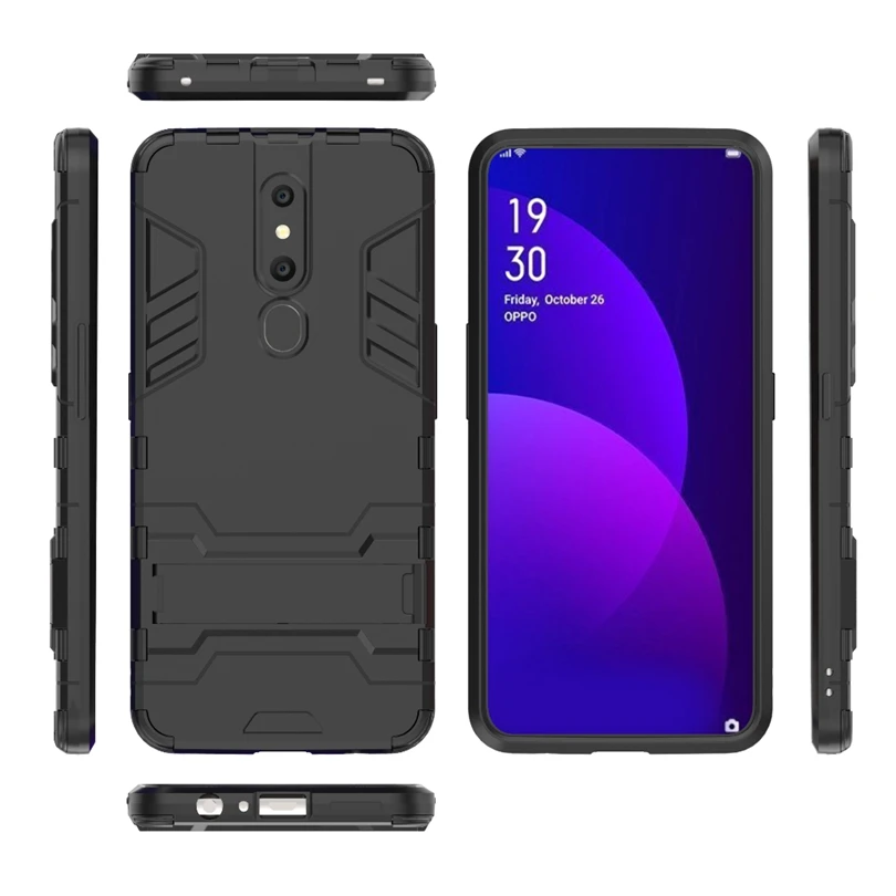 

For OPPO F11 Pro / F11Pro Slim Shockproof Robot Armor protector Hybrid Rugged Rubber Hard Stand Cover Case For OPPO F11Pro