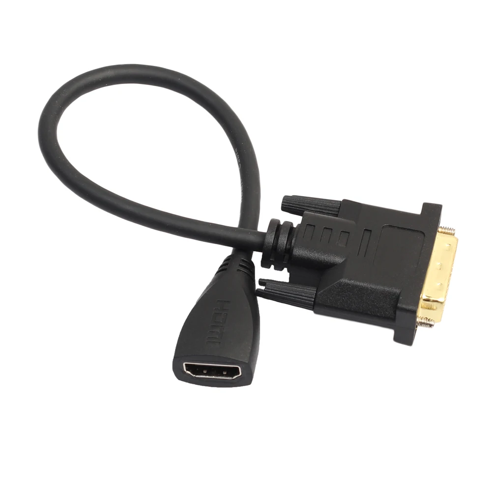 Высокоскоростной DVI-D 24+ 1 контактный штекер HDMI Женский адаптер конвертер кабель для HDTV 1080 P плазменный DVD FW1S