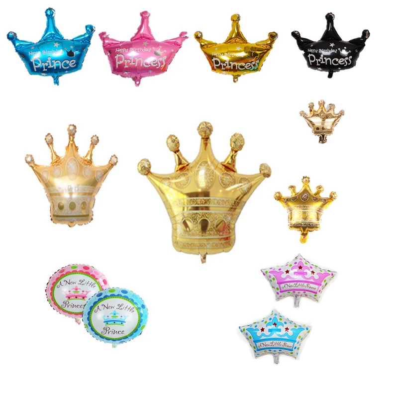 

1pc Large 100CM Gold Crown Foil Balloons Prince Princess Baby Shower 31 20 1st Birthday coroa Party Decorations adult globos