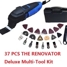 110 В Тип с американской вилкой Renovator Deluxe мульти-набор инструментов, с 37 аксессуарами чехол для хранения. Осциллирующий мультиинструмент. Многофункциональный