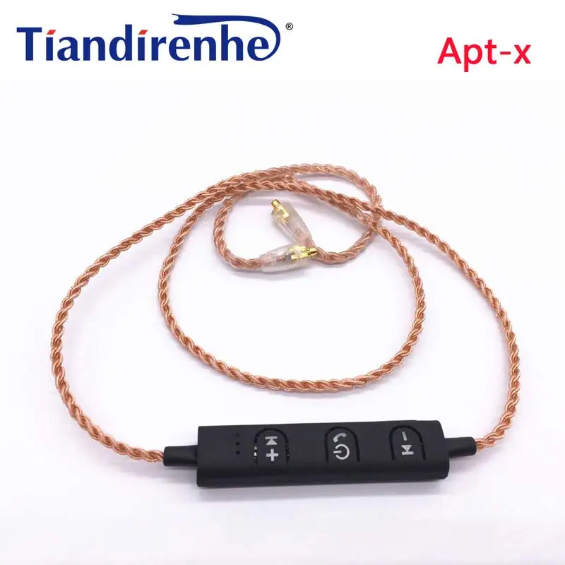 APT X MMCX Bluetooth Сменный кабель для Shure SE215 SE535 SE846 Sennheiser ie80 ie8I IE8 наушников TF10 TF15 кабели