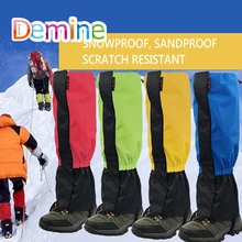 Demine гетры для ног, бахилы, Зимние гетры, гетры для походов на открытом воздухе, водонепроницаемые лыжные гетры, зимние наколенники для защиты ног