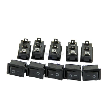 

20pcs/lot AC 6A/250V 10A/125V 3 Pin Terminal Snap-in On-Off Boat Rocker Switch Black Selling Dropship