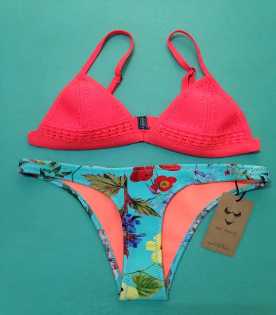 crochet neoprene bikini