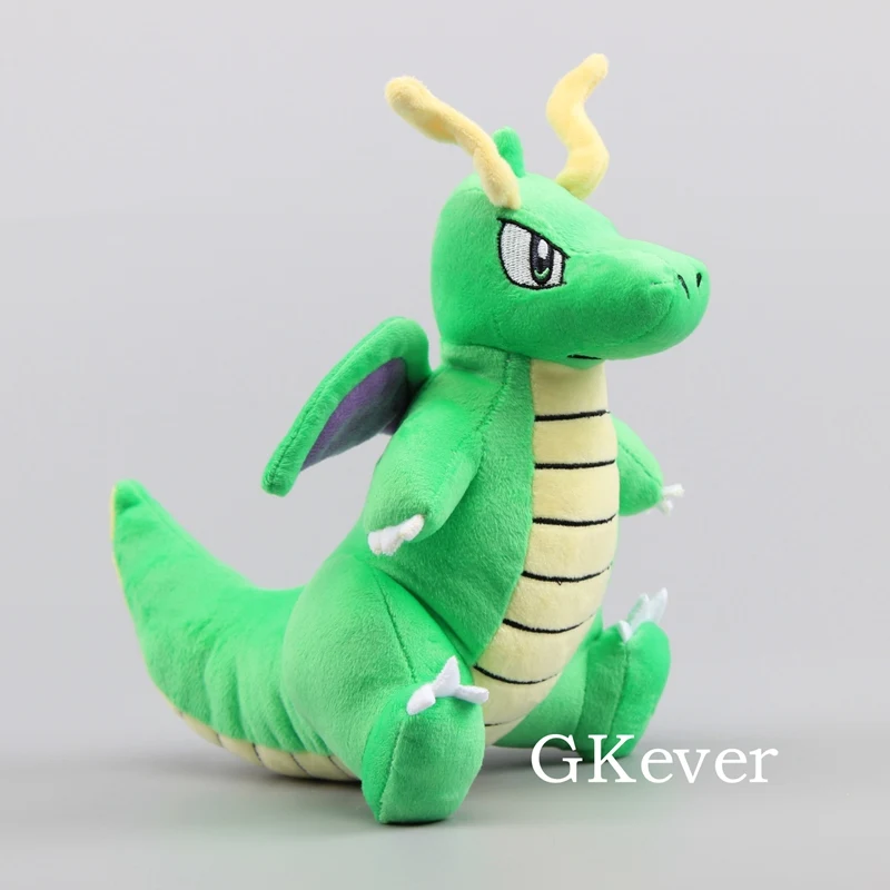 Мультфильм зеленый блестящий Dragonite плюшевая фигурка 21 см 9 ''dracolosse кукла чучело NWT игрушечные лошадки для детей