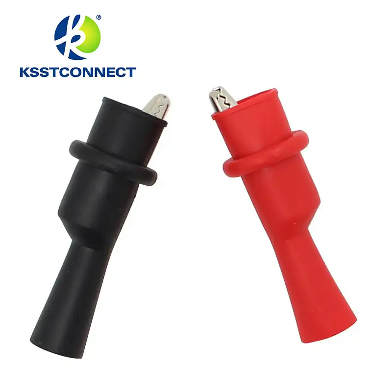 CC718 50 шт. зажимы челюстного типа «крокодил» 10A для мультиметр Fluke тестер с измерительным наконечником провода - изображение