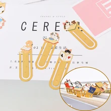 1 шт. кавайные котята мультфильм кошка книга металлическая маркировка Закладка Милая книга BookmarkSchool канцелярские принадлежности Segnalibri Metallo