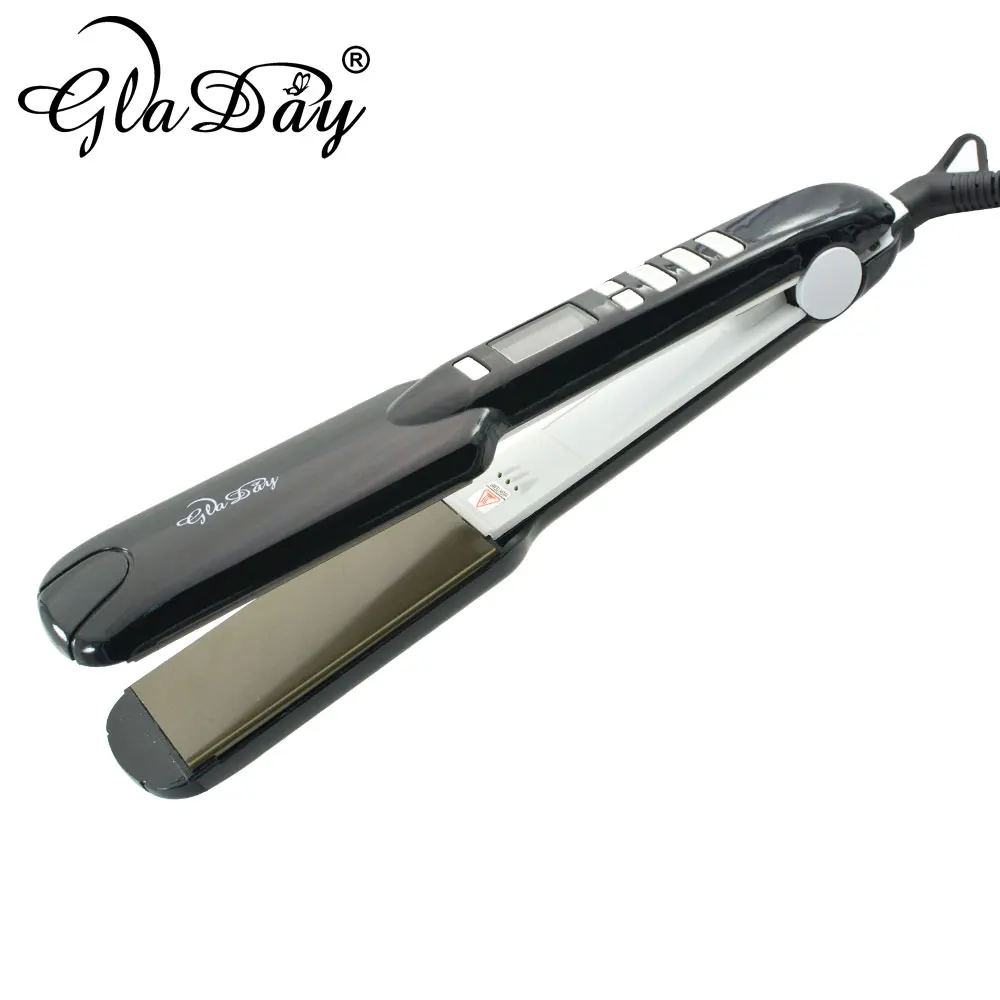Продажа Титан волос Flat Iron Выпрямитель Профессиональный Титан Flat Iron Выпрямитель для волос утюги Chapinha Wet amp; Dry Инструменты для укладки