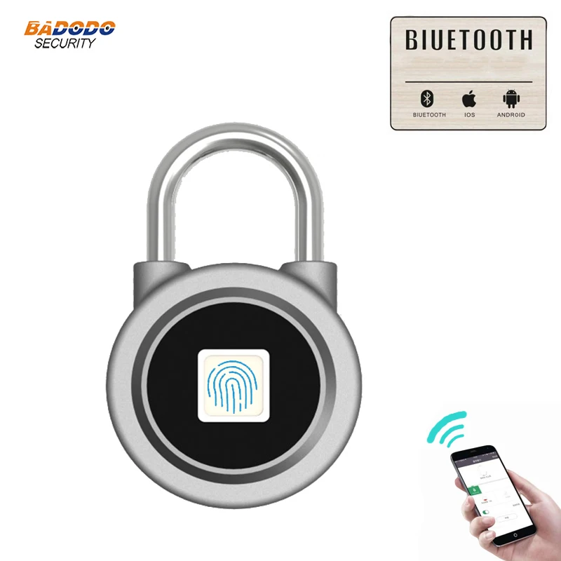

Waterproof Mini portable Bluetooth smart Fingerprint Lock Anti Theft iOS Android APP control door cabinet bag biometric padlock