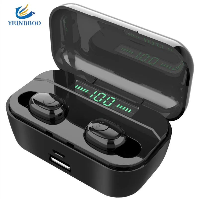 

YEINDBOO TWS T6 Wireless Earphone Bluetooth 5.0 Earphones 3500 mAh Power bank Led Power Display noise reduction Sport Headset