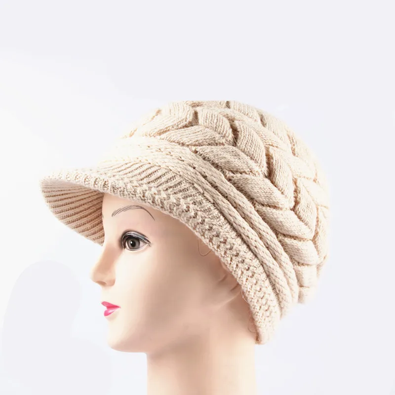 Женская зимняя Роскошная шапка в горошек, женские шапки, высокая эластичность, высокая эластичность, теплая шапка s, шапка для девочек, одноцветная, женская зимняя шапка