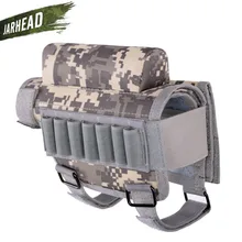 באיכות גבוהה נייד מתכוונן טקטי מניית התחת רובה שאר הלחי פאוץ Bullet מחזיק תיק ציד אקדח אביזרי שקיות(China)