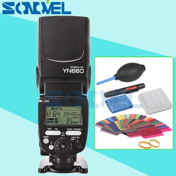 

YONGNUO YN660 Wireless Flash Speedlite GN66 2.4G Wireless HSS 1/8000s for Canon Nikon Pentax Olympus Fujifilm camera + Gift kit