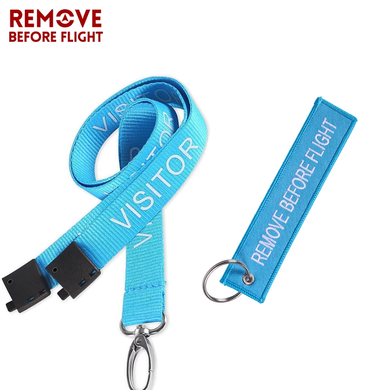 

Remove Before Flight Car Keychain Lanyard Key Rings Blue Visitor Strap for Motorcycle Car Key Holder keyfobs Christams Gifts