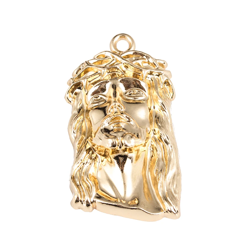 Золотого серебряного цвета Иисус кусок Цепочки и ожерелья s Шарм Золотой Bling