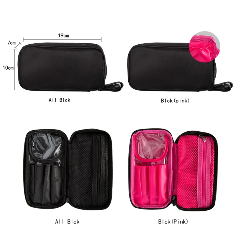 مصمم مزدوجة سستة التجميل أكياس امرأة السفر الضروري أحمر الشفاه ماكياج فرشاة حقيبة المنظم اليومية Eecessities أدوات الزينة حقيبة