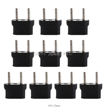 

10PCS US USA to EU Europe Euro AC Power Plug Converter Travel Adapter Charger
