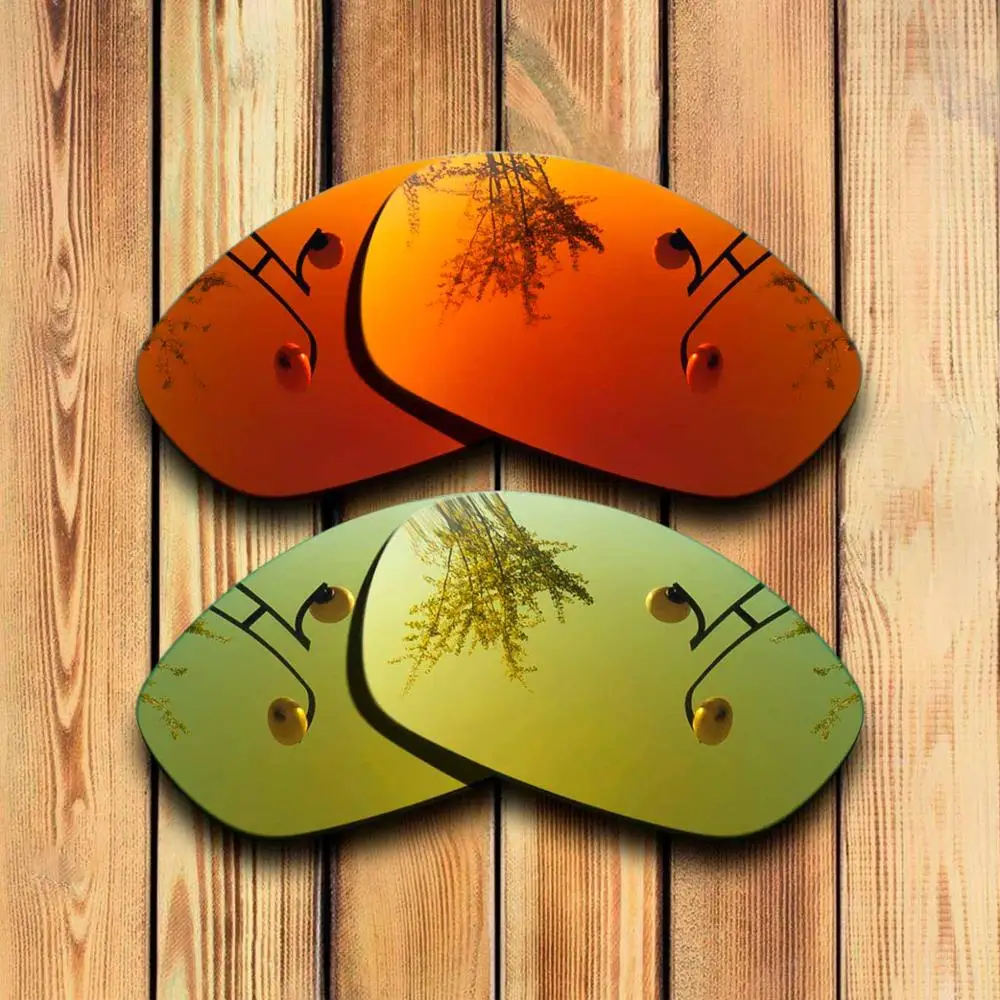 Red -Yellow Mirror Точно вырезать поляризованные Сменные линзы для прямой куртки 2007 солнцезащитных очков желтый зеркальное покрытие цвет-выбор - Цвет линз: Red -Yellow Mirror