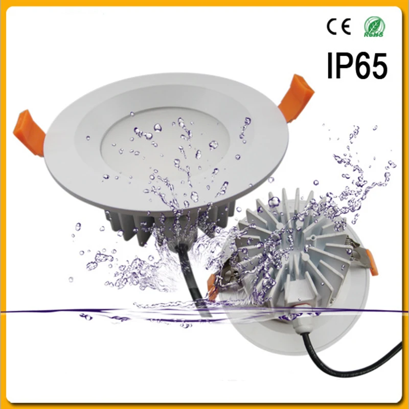 

10pcs/lot IP65 Waterproof Recessed LED Downlight AC220-265V 50W 30W 15W/12W/9W/7W For Bathroom Showeroom Outdoor LED Spot Light