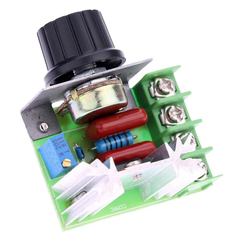 

AC 50V - 220V 2000W SCR Voltage Regulator Motor Speed Controller Dimming Dimmers Thermostat Electronic Voltage Regulator Module