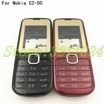 

Original New For Nokia C2-00 Housing Cover Door Frame + Battery Back cover+Keypad+Logo Replacement Parts