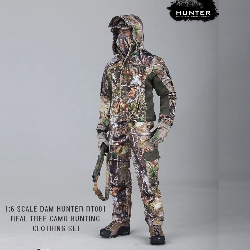

1/6 DAM TOYS Realtree Camo Huting Clothing Set Suit RT001 Regulated Fit 12 Inch Soldier Action Figure No Body with Head/Boots