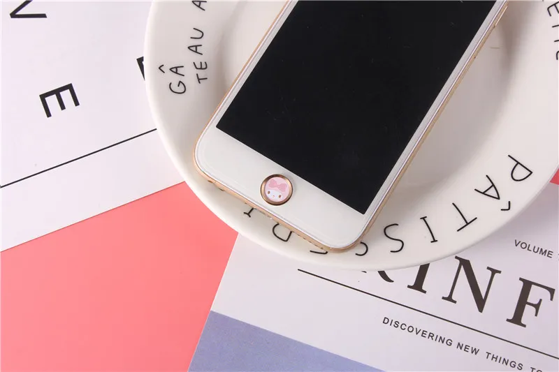 Мультяшный милый Единорог Touch ID Home кнопка наклейка для iPhone 8 7 6S Plus 5s SE 5C для iPad Air 2 Mini 4 панель дверного замка для отпечатка пальца