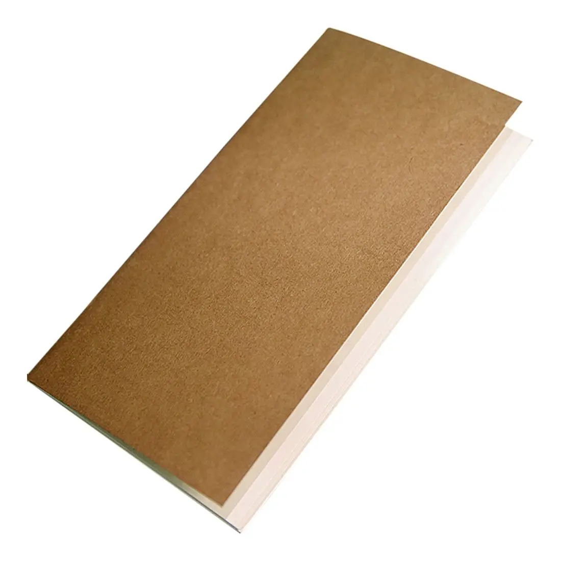 

2 Pcs Notebook for Travelers - blank page Travel Journal Set - Kraft Brown Soft Cover - H5 Size - 210 mm x 112 mm - 64 Pages/