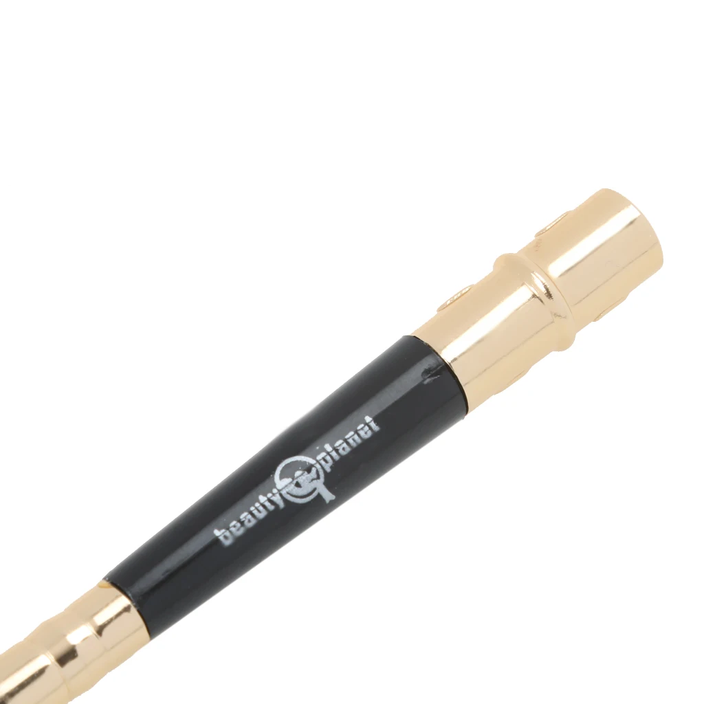 Portable Lip Brush with Lid Retractable Lipstick Brush Applicator Gold Tube Nylon Hair Cosmetic Brush Makup Tool