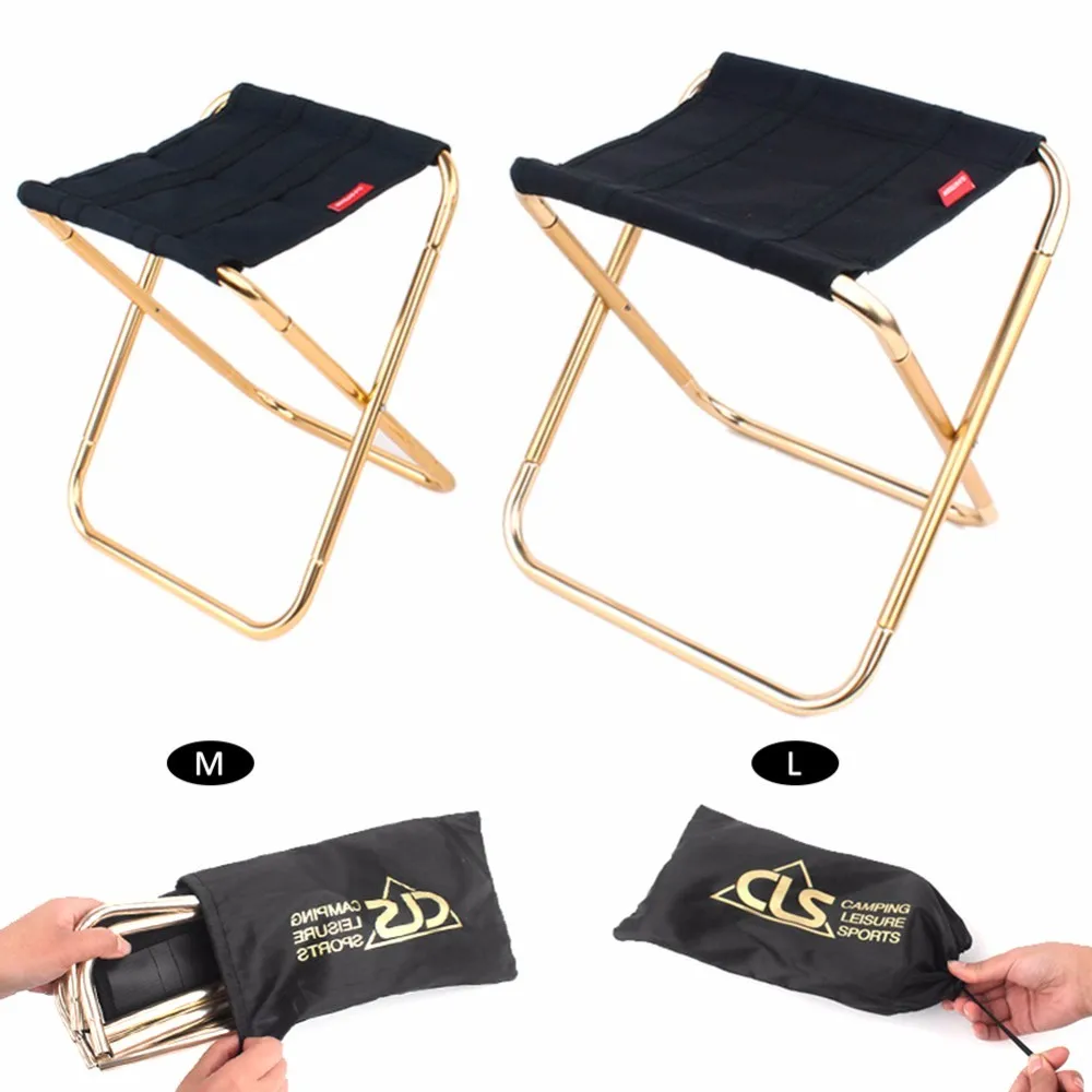 Outdoor Folding Chair Aluminum Alloy Road Camping Hiking Fishing Travel