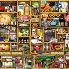 "Кухня" деревянный для взрослых головоломки 1000 шт. детские развивающие сложные паззлы игрушечные лошадки ребенка раннего обучения игрушка в подарок