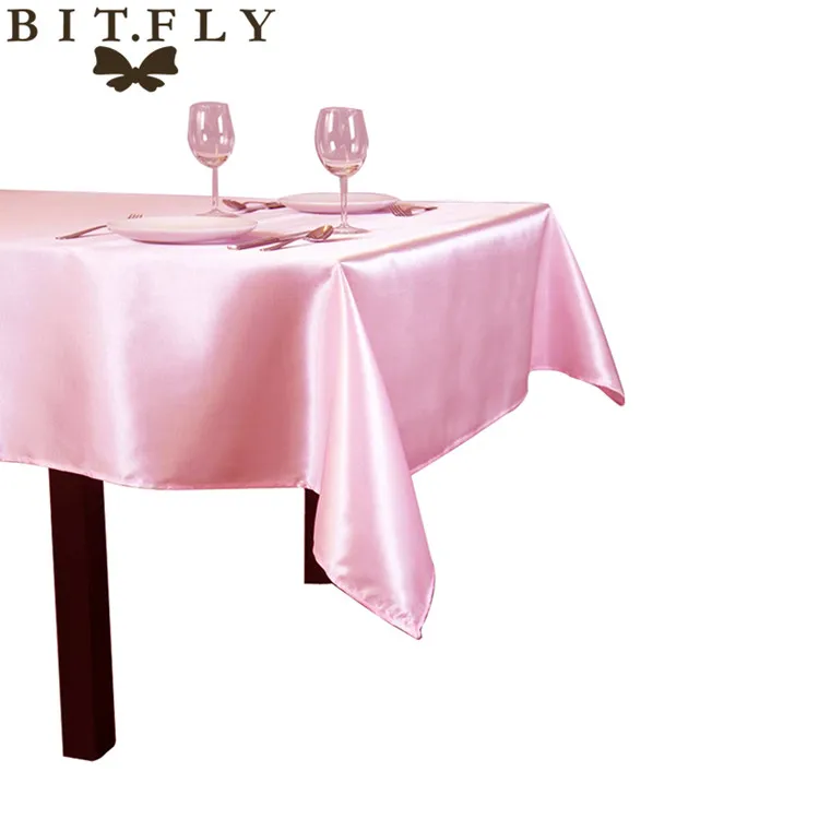 Прямоугольная атласная Скатерть для стола юбка для свадебной вечеринки Ресторан банкетные украшения 10 шт./упак. 90x132 дюймов - Цвет: Peach