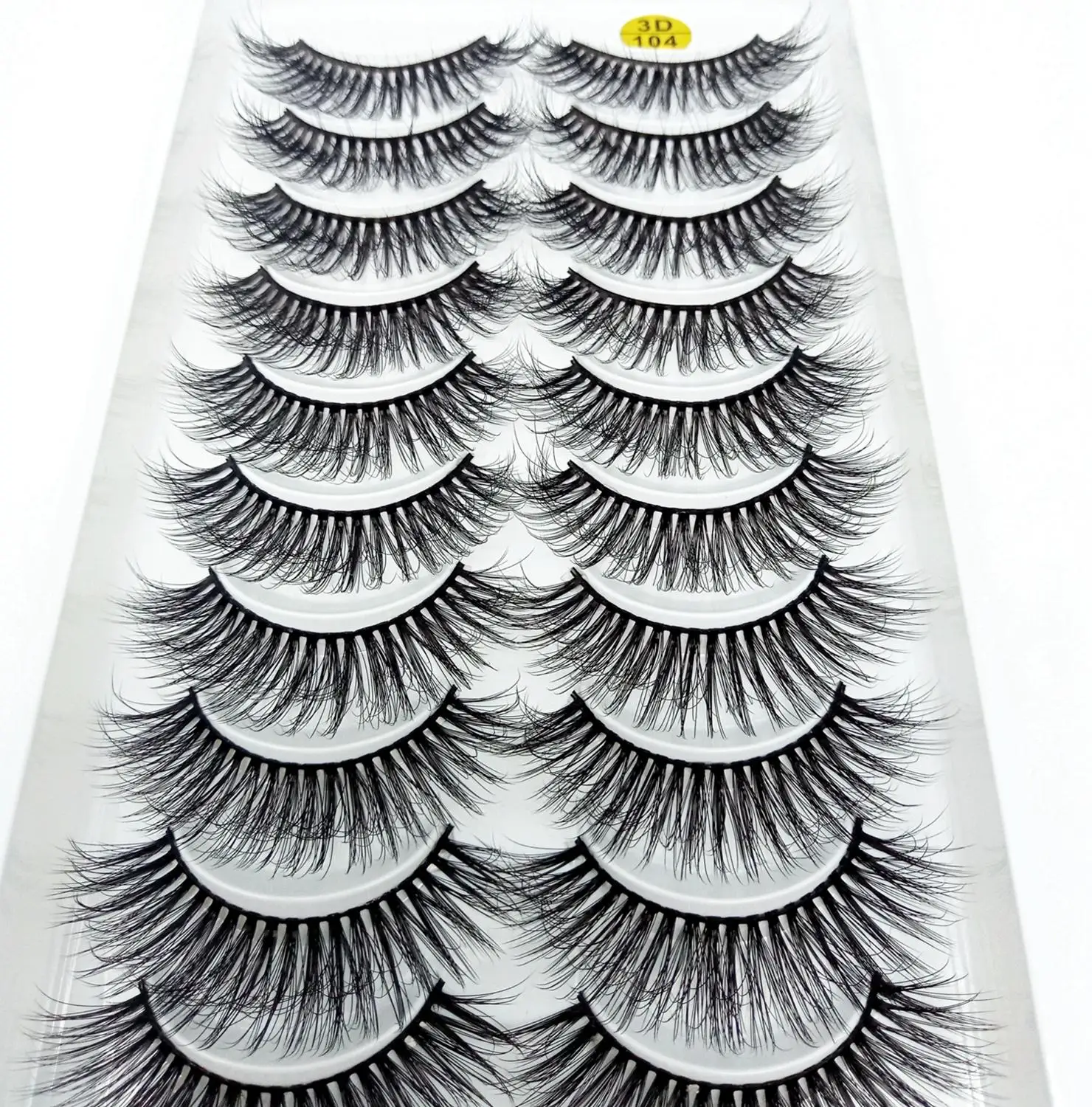 

HBZGTLAD 10pairs 3D Mink Lashes Natural Long False Eyelashes Dramatic Volume Fake Lashes Makeup Eyelash Extension Silk Eyelashes