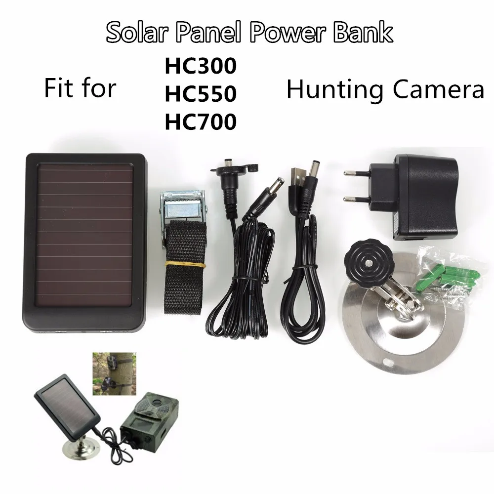 

HC300M HC550M HC550G External Solar Powered Panel Charger for Photo-traps Wildcamera Wildlife Surveillance Camera for Hunting