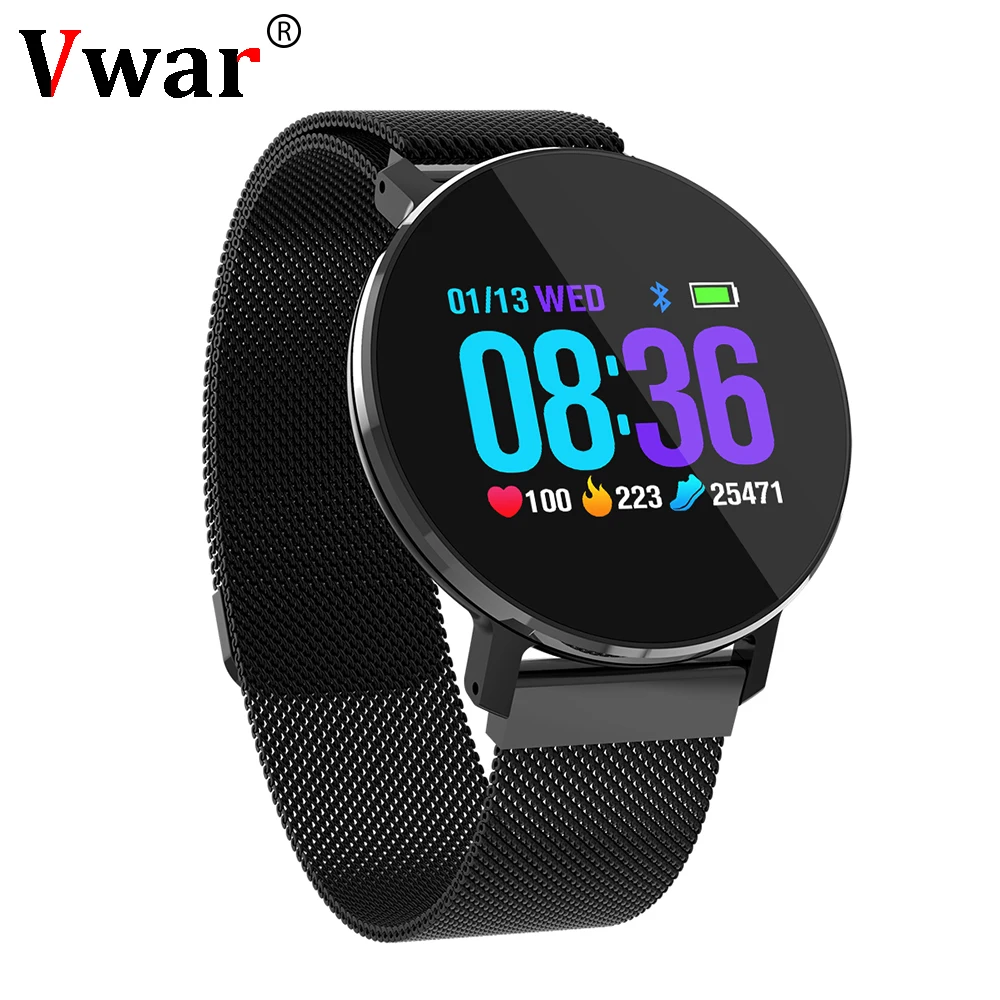 Vwar T5 Smart Horloge IP68 Waterdichte Zwemmen Hartslagmeter Fitness