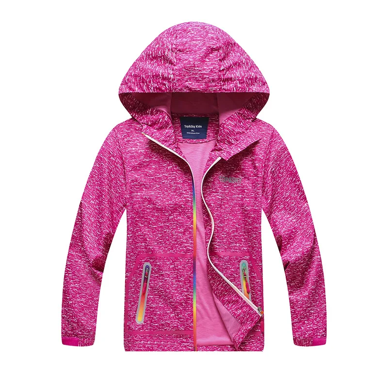 Детская куртка для девочек и мальчиков; Весенняя Повседневная ветровка; детская верхняя одежда; пальто с капюшоном; Двухслойное водонепроницаемое пальто
