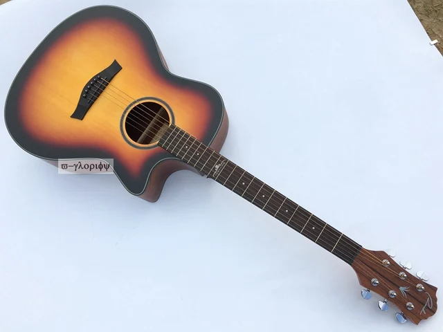 Cheap good quality TAL body sunburst acoustic guitar 