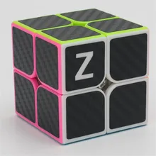 Z cube 2x2x2 наклейка из углеродного волокна скоростной магический куб головоломка игрушка для детей подарок игрушка для подростков и взрослых инструкция