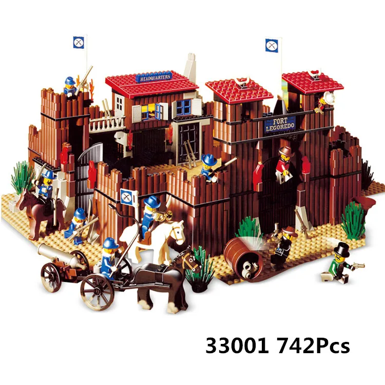 

Lepin 33001 Legoing Movies Series Blocks Brick Western Cowboy The Idian Fort Castle DIY Building Block Bricks Toy Legoings 6769
